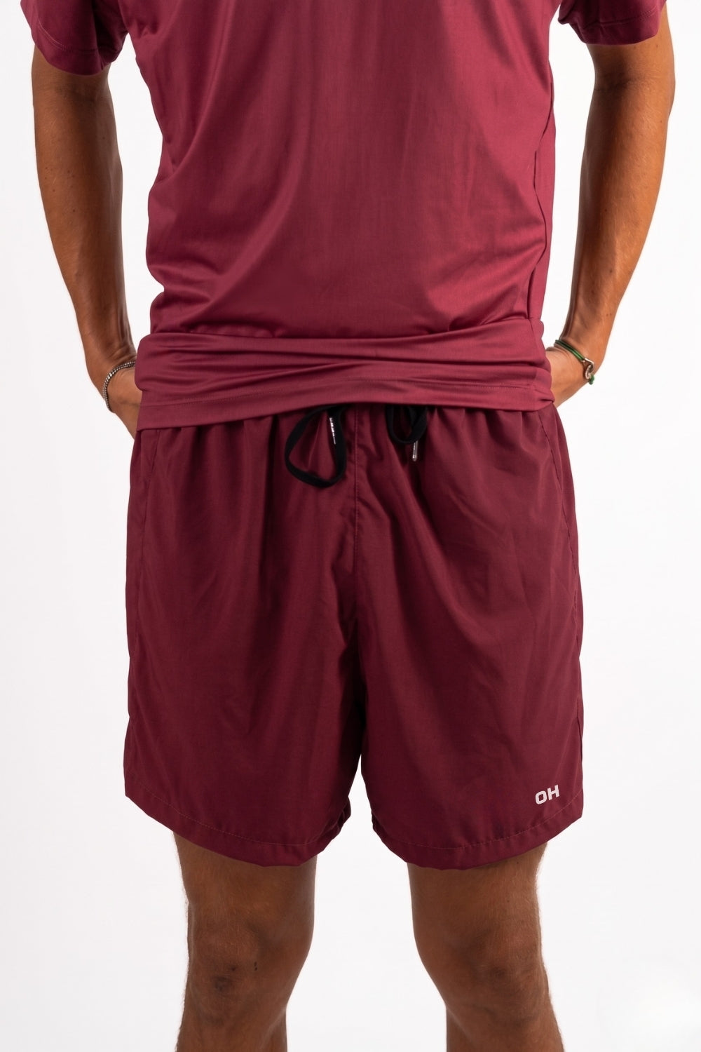 ENTAK short de sport homme bordeaux - activewear premium OWNHEAT Bali