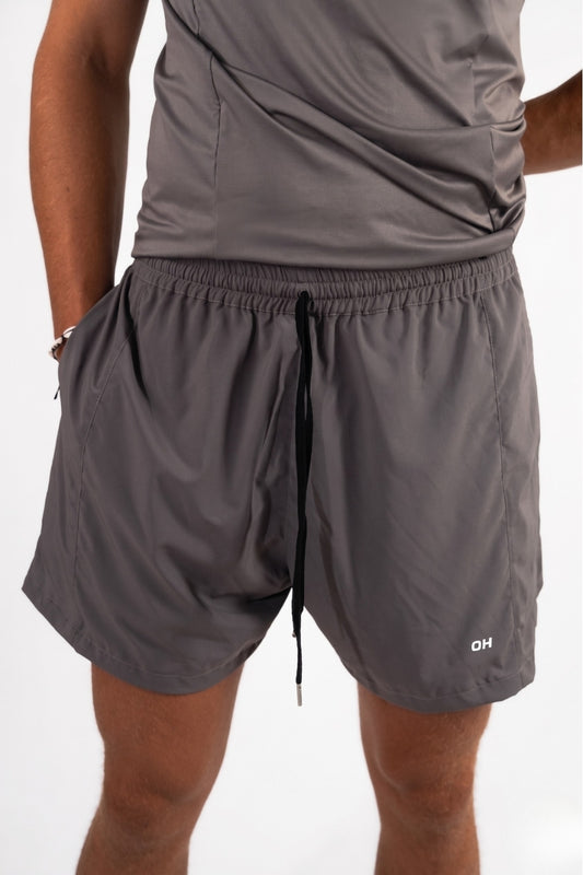 ENTAK short de sport homme gris - short d'entraînement activewear OWNHEAT