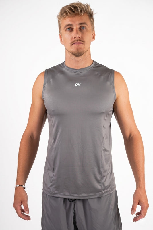 HAWA t-shirt sans manche homme gris - débardeur sport activewear OWNHEAT