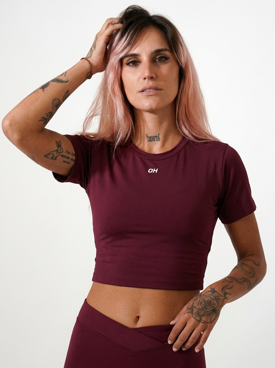 WIRYA crop top avec brassière intégrée à pads - activewear femme OWNHEAT