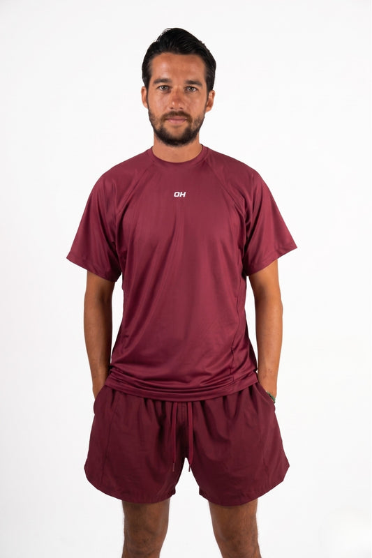 EARUS t-shirt sport bordeaux pour femme - tee-shirt activewear OWNHEAT