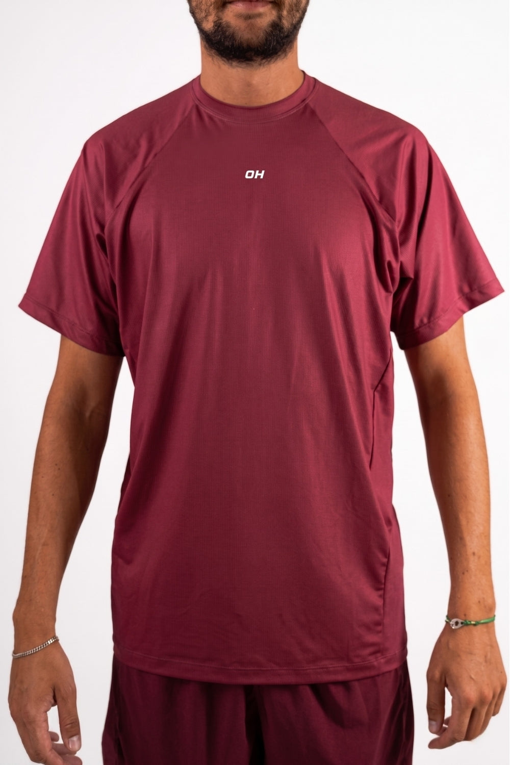 EARUS t-shirt sport bordeaux, vue de dos - tee-shirt manches raglan OWNHEAT