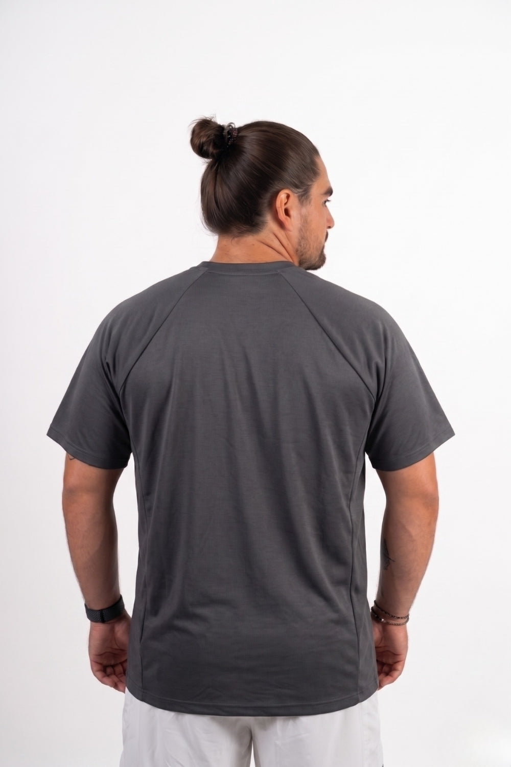 EARUS t-shirt sport gris, vue de dos - tee-shirt activewear OWNHEAT